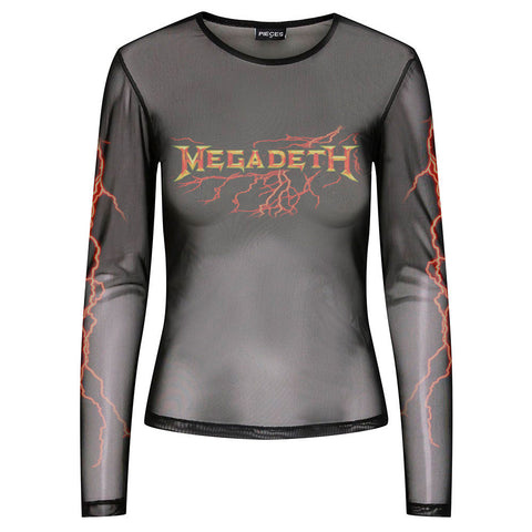 PLAYERA MANGA LARGA MEGADETH BLDGM2405