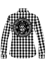 CAMISA CON CUADROS BAPHOMET