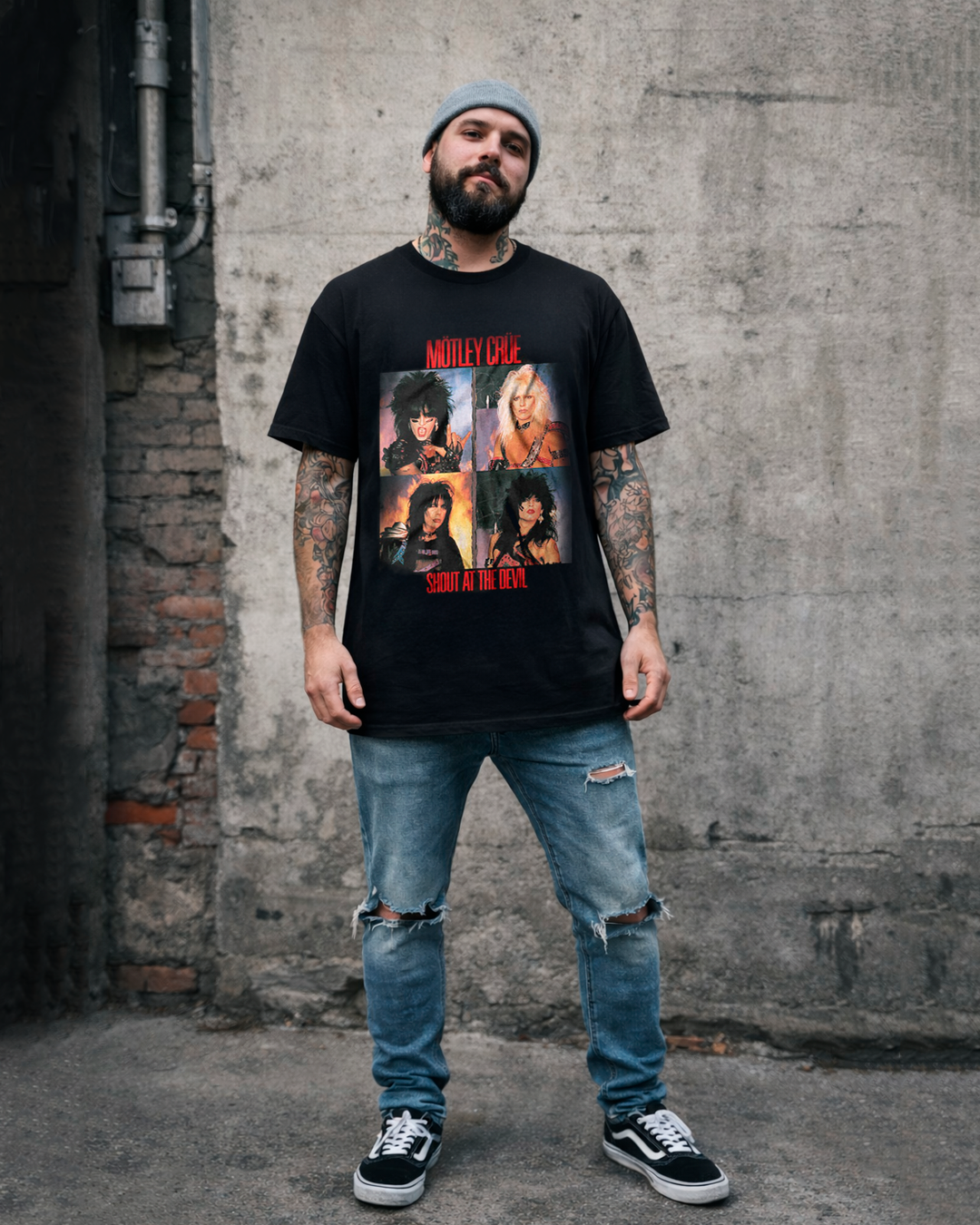 PLAYERA MOTLEY CRUE BAD SHOUT AT THE DEVIL