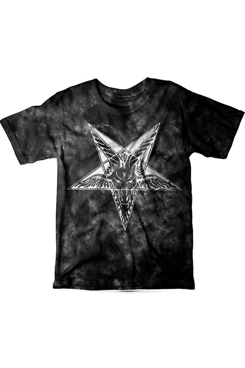 PLAYERA ACID WASH BAPHOMET